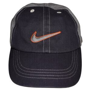 Vintage Nike Toddler Cap Two-Tone Gray & Navy Adjustable Strapback Hat